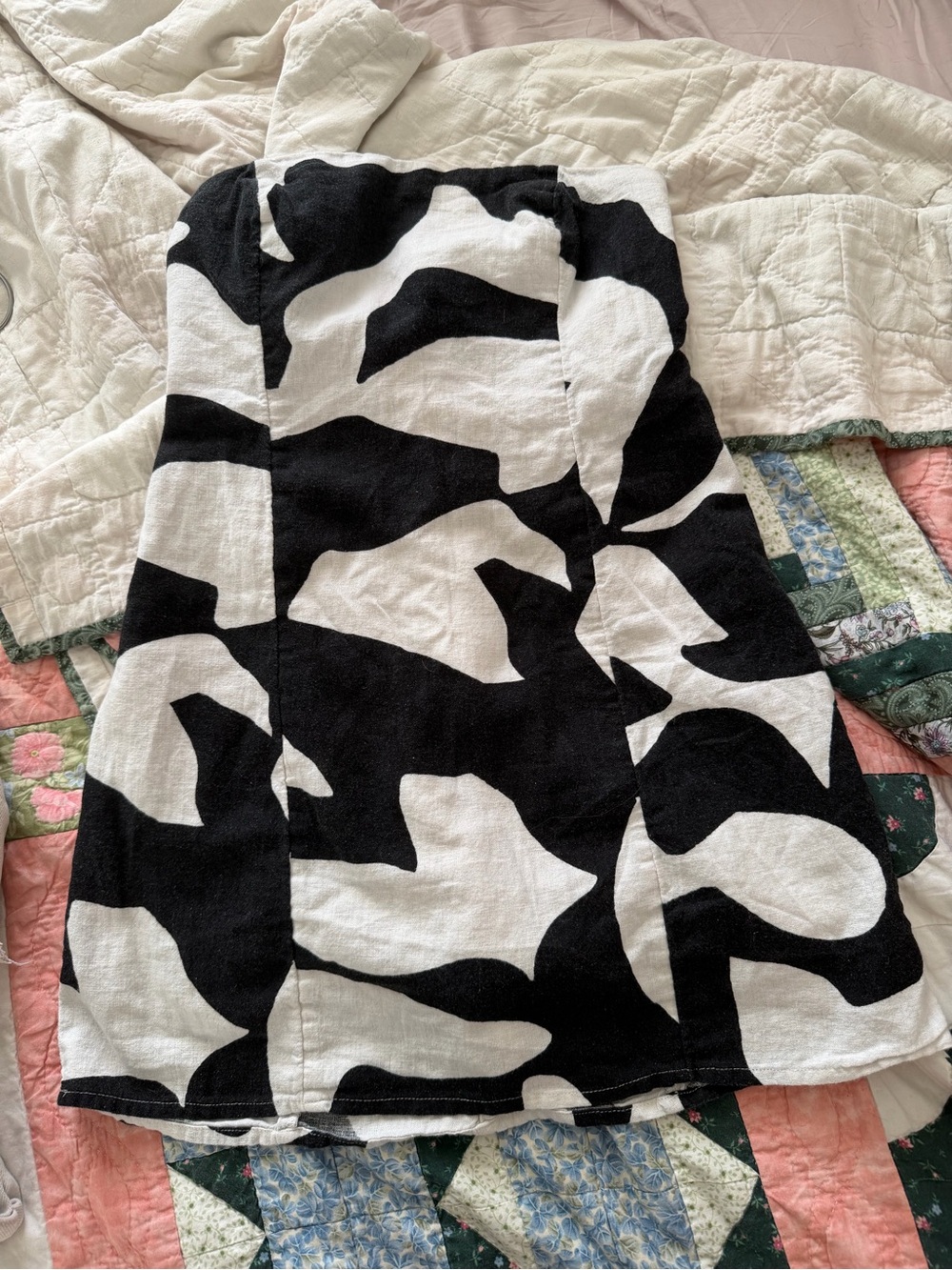 Black & White Patterned Mini Dress